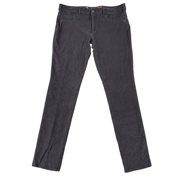 Anthropologie Pilcro Corduroy Pants Womens 34 Serif Fit Charcoal Grey - Picture 1 of 10